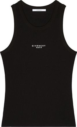 Givenchy Slim Fit Tank Top - Dames - Tops zonder mouwen - Zwart - S - Katoen - Tops