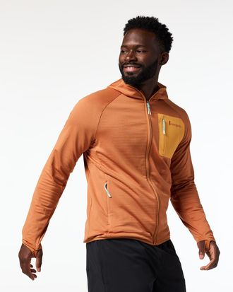 Cotopaxi Otero Fleece Full-Zip Hooded Jacket - Mens in Whiskey at Nordstrom, Size Xx-Large