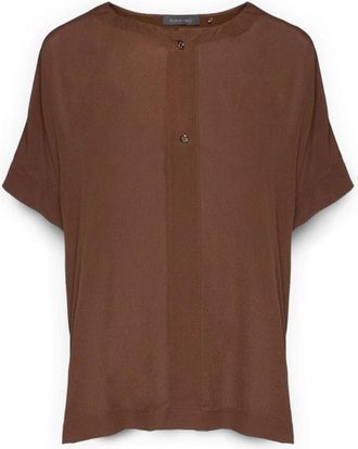Elena Miro Donna, Top, Marrone, XS, new
