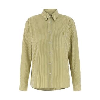 Saint Laurent Chemise Col Classique 3302 - female - Saint Laurent - Shirts - Green - S - Blouses & Shirts