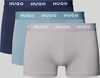 HUGO BOSS Slim Fit Trunks aus Baumwoll-Mix im 3er-Pack Modell PACK in Blau, Gr&ouml;&szlig;e XXL