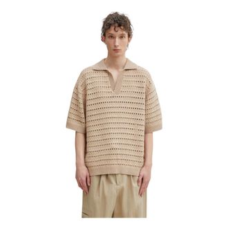 Maison Kitsun&eacute; Polo Tejido Cesta - Tops - Hombre - Marr&oacute;n - L