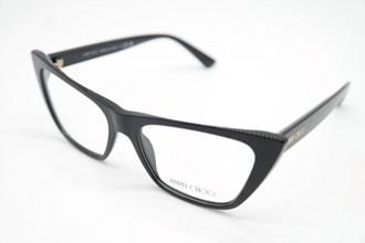 Jimmy Choo London Womens Square Eyeglasses Frame In Black Gold