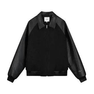 Arte Chaqueta Varsity de Piel - Jackets - Hombre - Negro - XL
