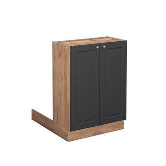 Vicco Isla De Cocina Fame-line, Antracita-oro, 60 Cm Sin Encimera