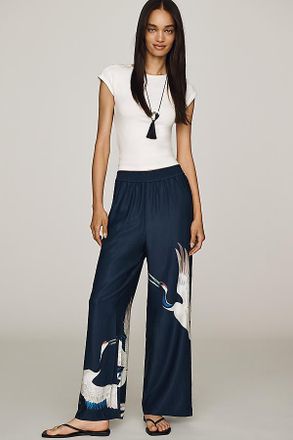 Maeve Brooklin Wide-Leg Track Pants