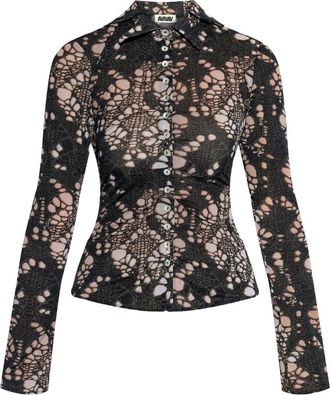 Avavav Spiky Printed Distressed Knit