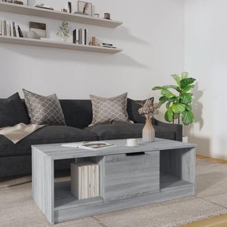 vidaXL Vidaxl - Mesa De Centro Madera De Ingenier&iacute;a Gris Sonoma 102x50x36 Cm