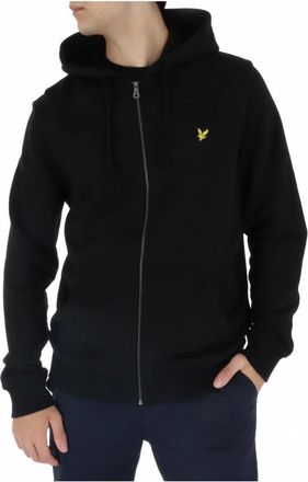 Lyle & Scott Hoodies & sweatvesten, Heren, Zwart, L, Katoen, Groene Hoodie met Rits