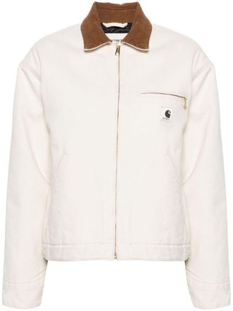 Carhartt Work in Progress OG Detroit jack met logopatch - Beige