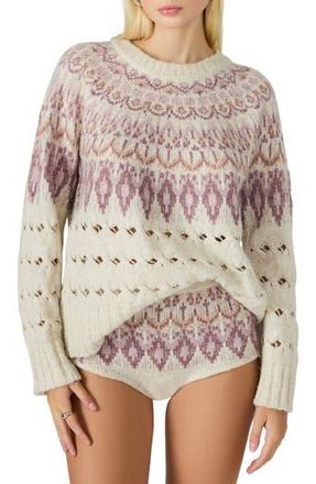 Steve Madden Suzette Fair Isle Sweater in Lilac Multi at Nordstrom Rack, Size X-Small