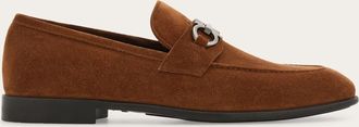 Ferragamo Men Moccasin with Gancini ornament Brown Size 10.5