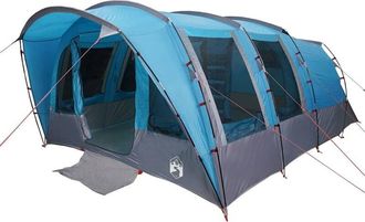 vidaXL Tienda De Campa&ntilde;a Familiar T&uacute;nel 8 Personas Impermeable Azul Vidaxl