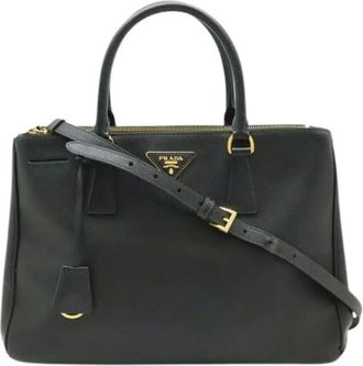 Prada Pre-owned Handbags, female, Black, Size: ONE SIZE Pre-owned Vintage Saffiano Shoulder Bag