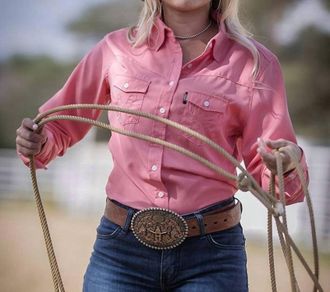 Hooey Sol Competition Rose Long Sleeve Shirt