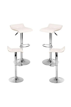 Regalos Miguel Packs Taburetes Cocina - Pack 4 Taburetes Bravio - Blanco