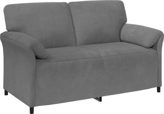 vidaXL Sof&aacute; De 2 Plazas Gris Oscuro 158 X 83 X 95 Cm Terciopelo Vidaxl