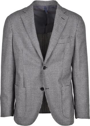 Montedoro Red Rounded Blazer Jacket - Grey