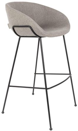 Zuiver Design Barstuhl Feston, Sitzh&ouml;he 65 cm - Grau