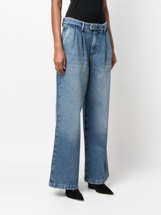 ARMARIUM Wide-Leg Denim Shorts - Indigo