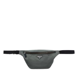 Prada Pre-owned Nylon Belt Bag - Dames - Pre-owned - Grijs - Maat: ONE Size Nylon