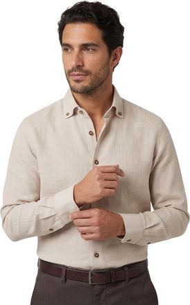 John Miller Beige linnen John Miller overhemd