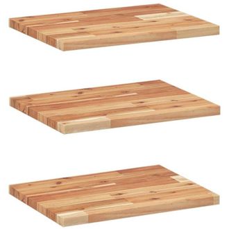 vidaXL Estantes Flotantes 3 Uds Madera Acacia Acabado Aceite 60x30x2cm Vidaxl