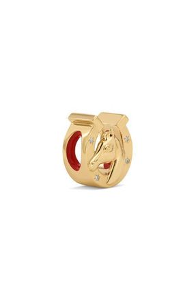 Adina Reyter Diamond Horse Head Big Bead Charm in 10K Yellow Gold at Nordstrom