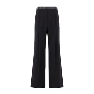 Loewe Wide Trousers, female, Black, Size: S Tailored Wool Trousers