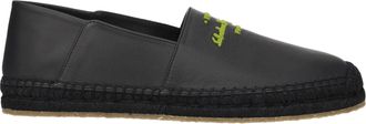 Ferragamo Espadrillas Gus Herens Leer Zwart/Lime
