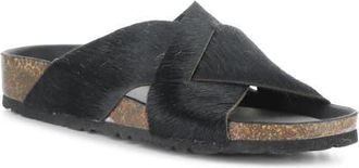 Bos. & Co. Suna Genuine Calf Hair Sandal in Black at Nordstrom, Size 10-10.5Us