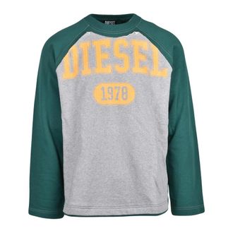 Diesel Sweatshirt met ronde hals - Heren - Sweatshirts & Hoodies - Groen - Maat: M Katoen