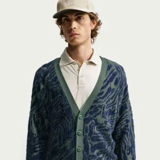 Nike Mens Fairway Fresh Loose Golf Cardigan in Green | IO0687-303