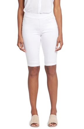 NYDJ Cuff Pull-On Bermuda Shorts in Optic White at Nordstrom, Size Large