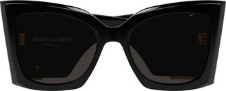 Saint Laurent Blaze 54mm Cat Eye Sunglasses in Black at Nordstrom