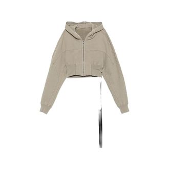 Rick Owens Cropped Zip-up Hoodie