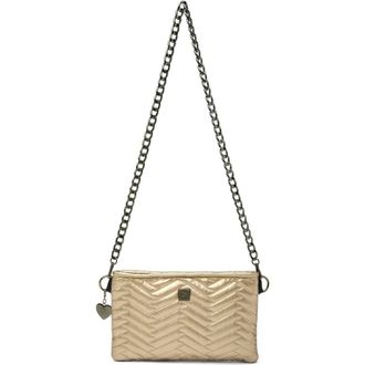 Think Royln Almost Famous Quilted Crossbody Bag in Pearl Cashmere at Nordstrom