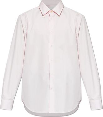 Paul Smith Cotton Shirt - Heren - Zakelijke Overhemden - Roze - 3XL - Katoen - Overhemden