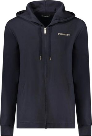 Freddy Blu Cotton Sweatshirt - Dames - Vesten met rits - Blauw - XL - Katoen - Hoodies & sweatvesten