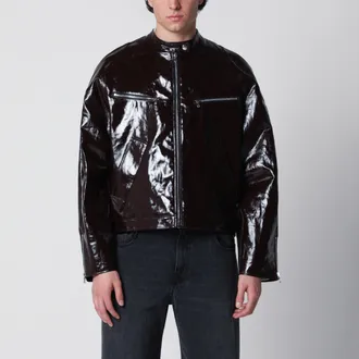 S&eacute;fr Ristretto Racer coated linen jacket