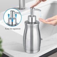 OEM Dispensador De Jab&oacute;n De Acero Inoxidable - Botella Dispensadora Recargable Con Bomba De N&iacute;quel Cepillado, Dispensador De Jab&oacute;n L&iacute;quido Para Platos, De