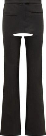 Courr&egrave;ges Wollen Chaps Broek - Dames - Wijde Broeken - Zwart - S - Wol - Broeken