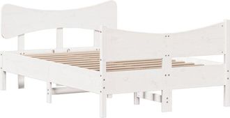 vidaXL Estructura De Cama Sin Colch&oacute;n Madera De Pino Blanca 120x200 Cm Vidaxl