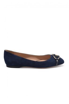 Valentino Garavani Suède ballerine Blauw