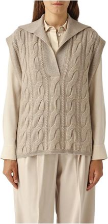 Max Mara Dames, Truien, Grijs, Maat: XS Wol