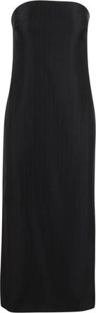 Loulou Studio Party Dresses, female, Black, Size: S Pinstripe Bustier Dress