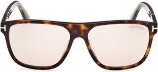 Tom Ford Frances 58mm Square Sunglasses in Havana /Eco /Oyster at Nordstrom Rack