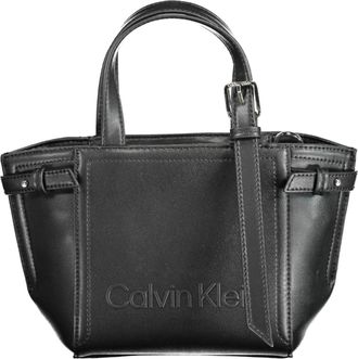 Calvin Klein Womens Mini Cooper Satchel Handbag - Black