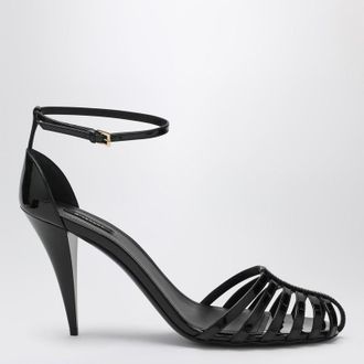 Givenchy Patent Leather Cage Heeled Sandals