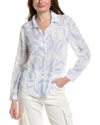 Bella Dahl Classic Button Down Linen-Blend Shirt